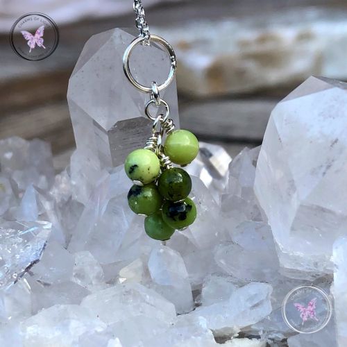 Chrysoprase Cluster May Birthstone Necklace